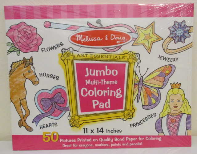 Melissa & Doug Jumbo Coloring Pad, Pink, 11 x 14